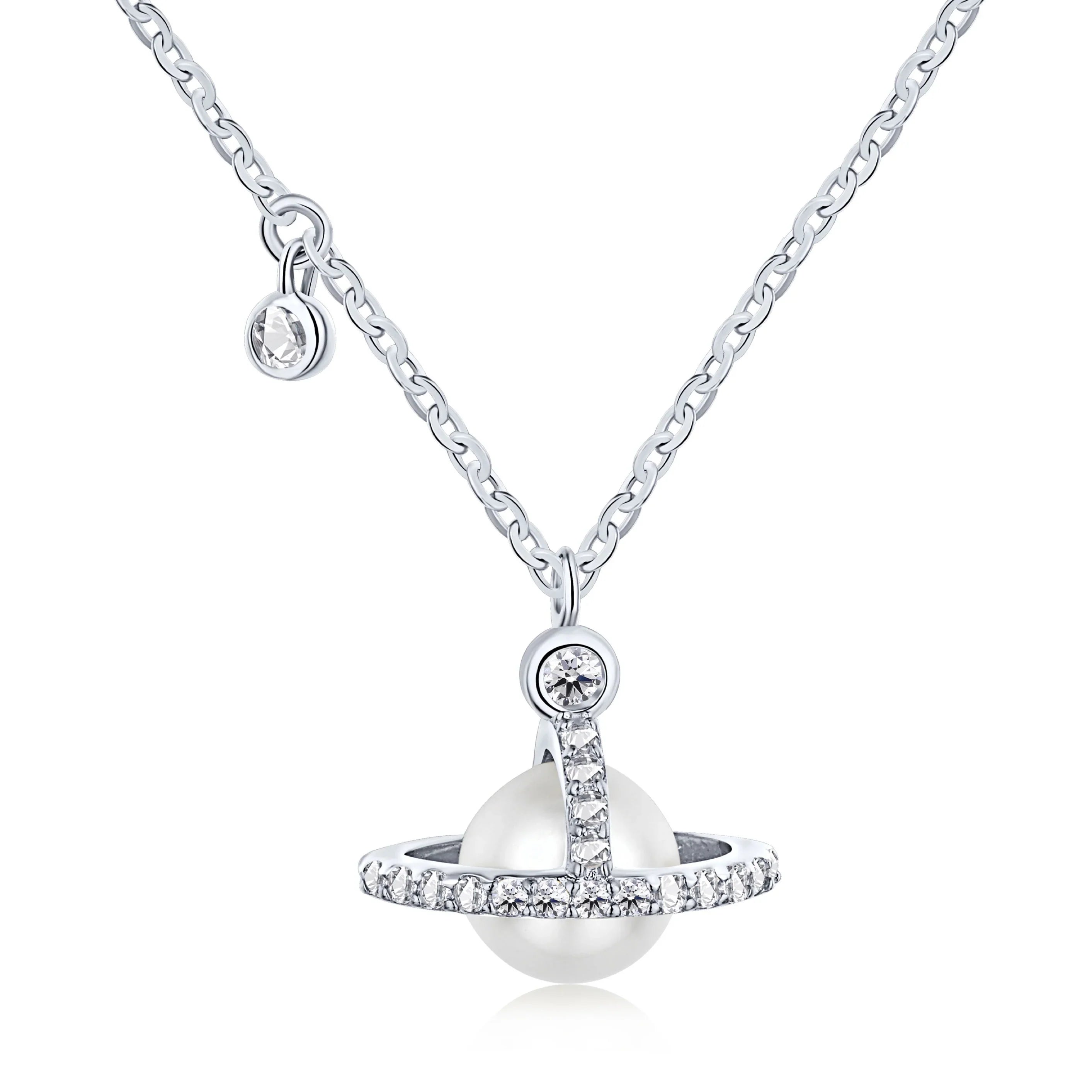 Pearl Saturn Necklace – AMJewelleryy